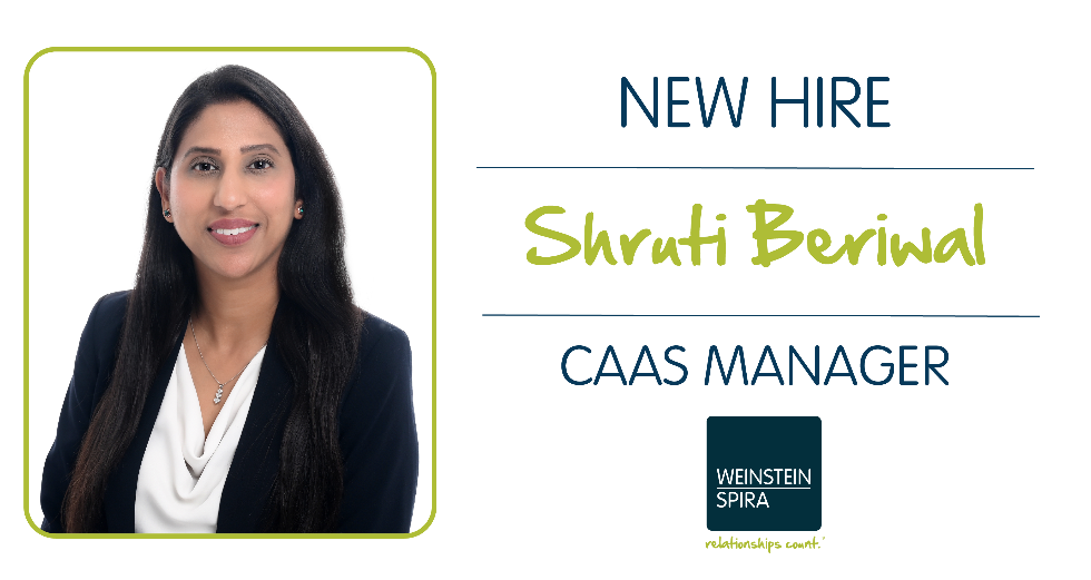 Shruti Beriwal Joins Weinstein Spira as a Client Accounting and Advisory Services (CAAS) Manager